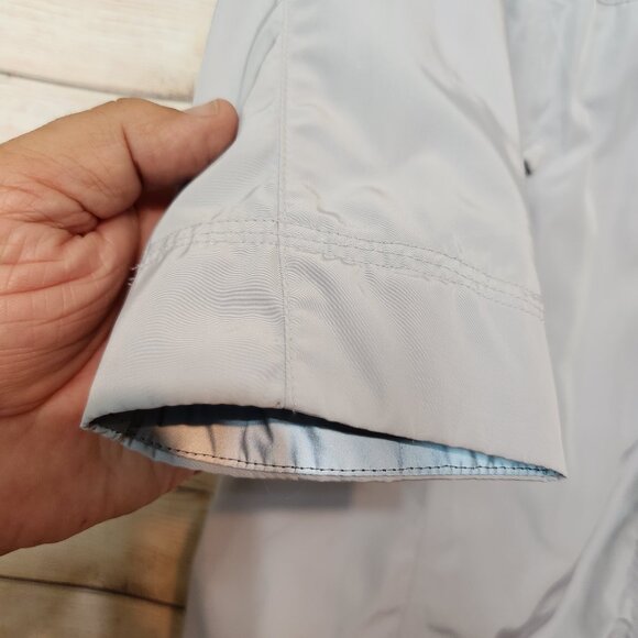 Athleta Drip Drop Rain Jacket Hooded Water-Repellent Long Women's Size XS Gray - Picture 4 of 16